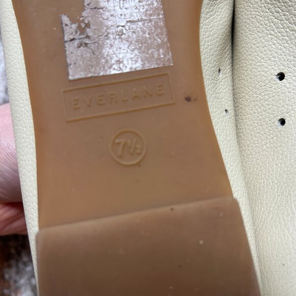 Everlane The Day Glove Flats Leather in Cream size 7.5 - Picture 7 of 9